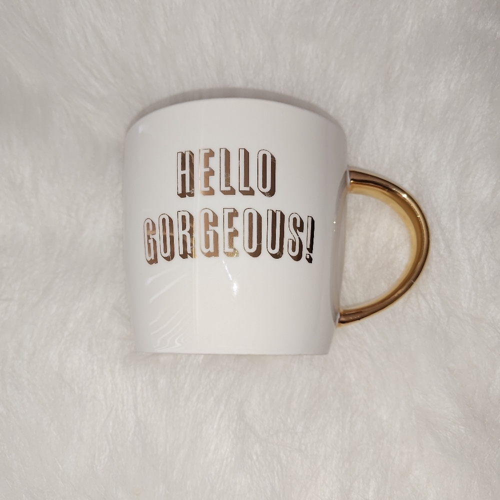 Slant Collections Gold And White Hello Gorgeous Mug - Picture 2 of 5